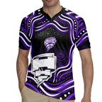 Hobart Hurricanes Cricket Rugby Jersey Australian Cricket Mascot - Modern Indigenous Style