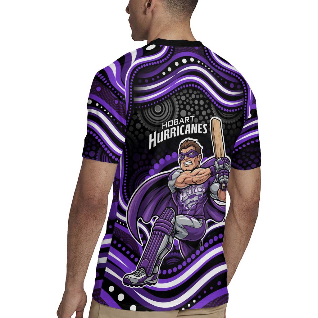 Hobart Hurricanes Cricket Rugby Jersey Australian Cricket Mascot - Modern Indigenous Style
