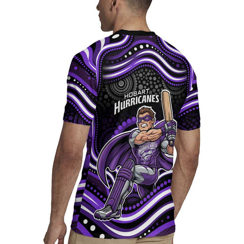 Hobart Hurricanes Cricket Rugby Jersey Australian Cricket Mascot - Modern Indigenous Style