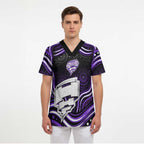 Hobart Hurricanes Cricket Scrub Top Australian Cricket Mascot - Modern Indigenous Style