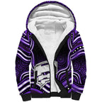 Hobart Hurricanes Cricket Sherpa Hoodie Australian Cricket Mascot - Modern Indigenous Style