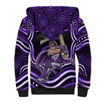 Hobart Hurricanes Cricket Sherpa Hoodie Australian Cricket Mascot - Modern Indigenous Style