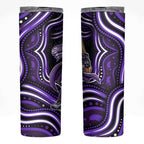 Hobart Hurricanes Cricket Skinny Tumbler Australian Cricket Mascot - Modern Indigenous Style