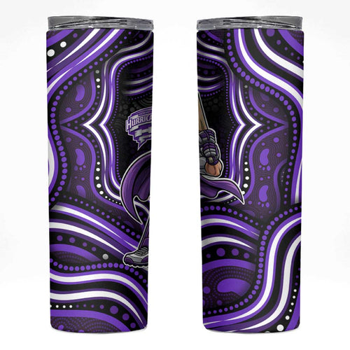 Hobart Hurricanes Cricket Skinny Tumbler Australian Cricket Mascot - Modern Indigenous Style