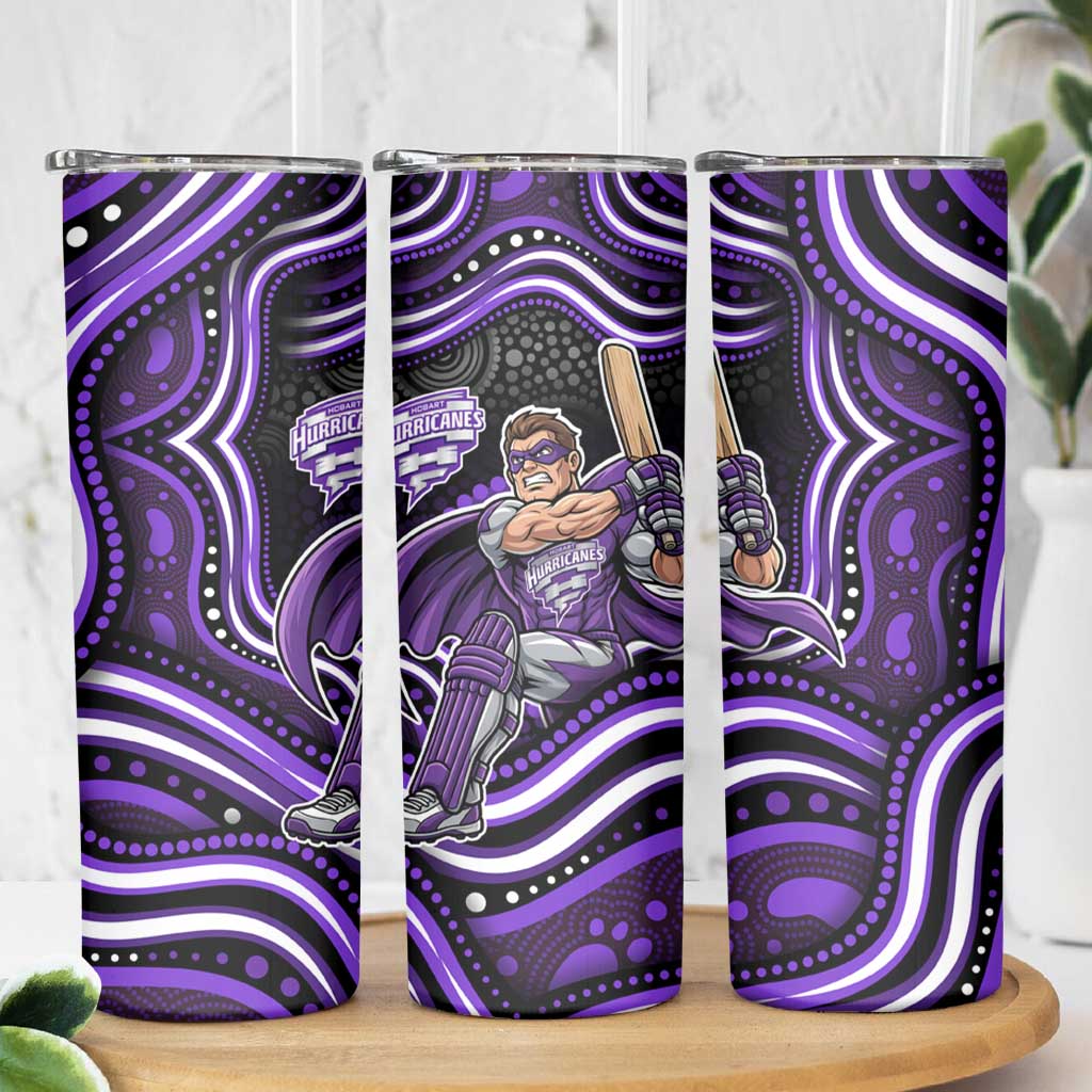 Hobart Hurricanes Cricket Skinny Tumbler Australian Cricket Mascot - Modern Indigenous Style