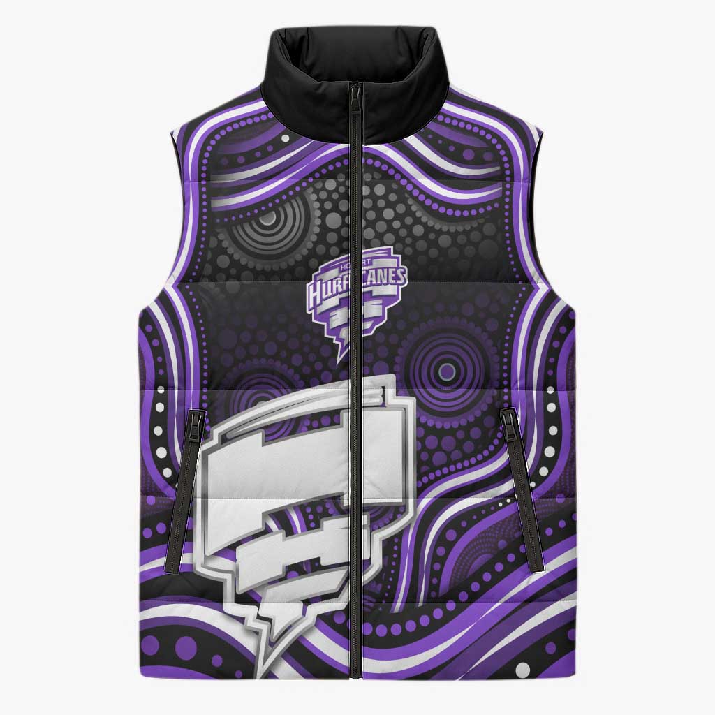 Hobart Hurricanes Cricket Sleeveless Puffer Jacket Australian Cricket Mascot - Modern Indigenous Style