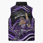 Hobart Hurricanes Cricket Sleeveless Puffer Jacket Australian Cricket Mascot - Modern Indigenous Style