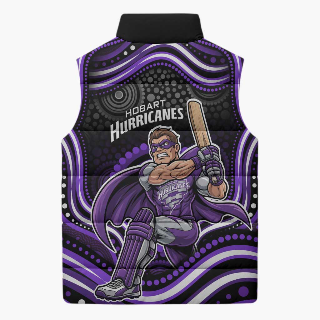 Hobart Hurricanes Cricket Sleeveless Puffer Jacket Australian Cricket Mascot - Modern Indigenous Style