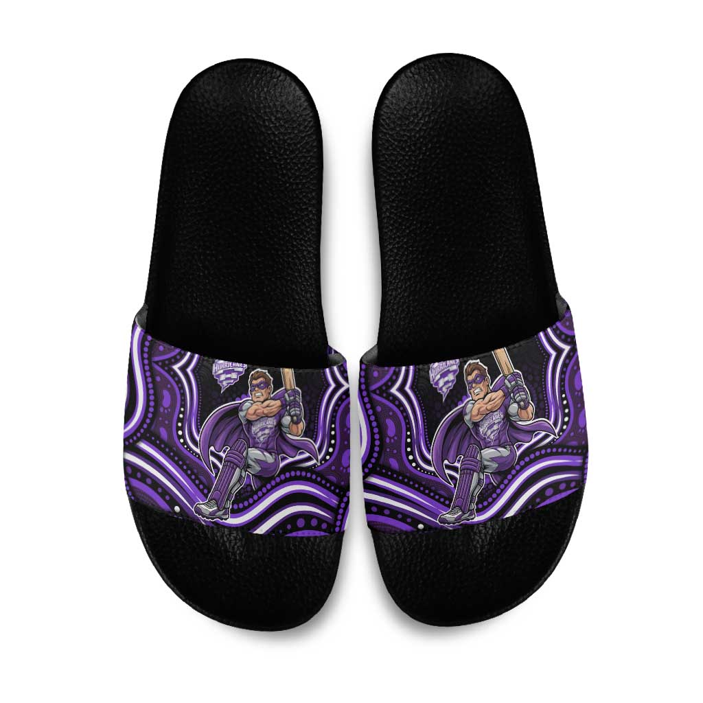 Hobart Hurricanes Cricket Slide Sandals Australian Cricket Mascot - Modern Indigenous Style