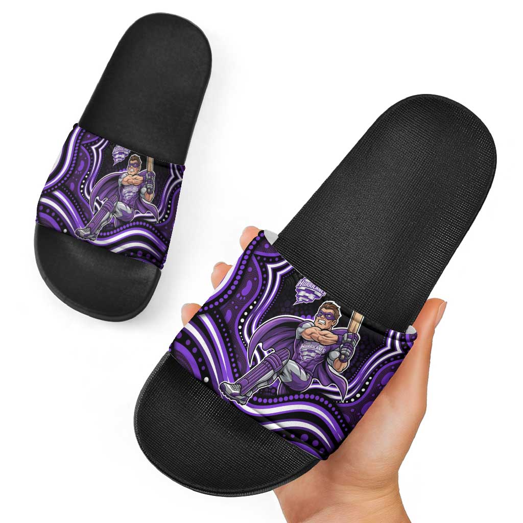 Hobart Hurricanes Cricket Slide Sandals Australian Cricket Mascot - Modern Indigenous Style