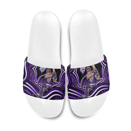 Hobart Hurricanes Cricket Slide Sandals Australian Cricket Mascot - Modern Indigenous Style