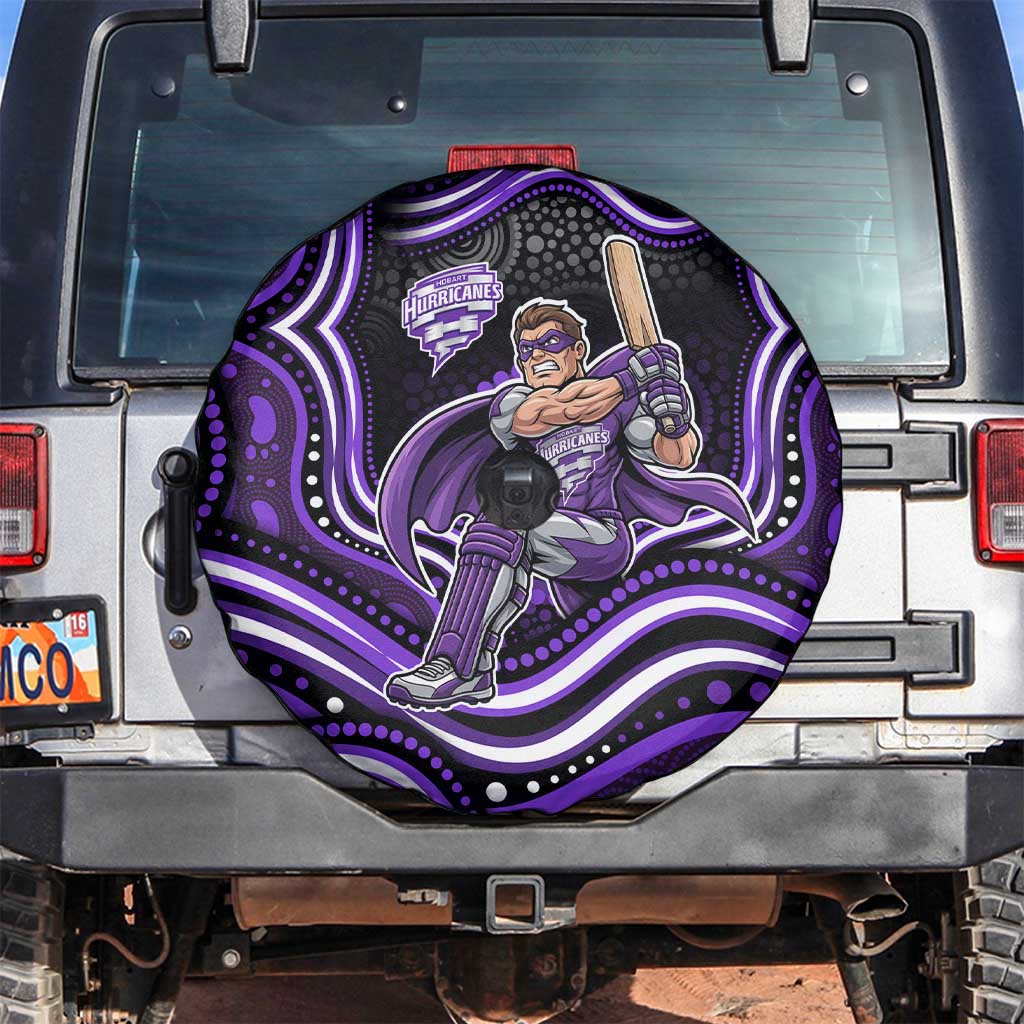Hobart Hurricanes Cricket Spare Tire Cover Australian Cricket Mascot - Modern Indigenous Style