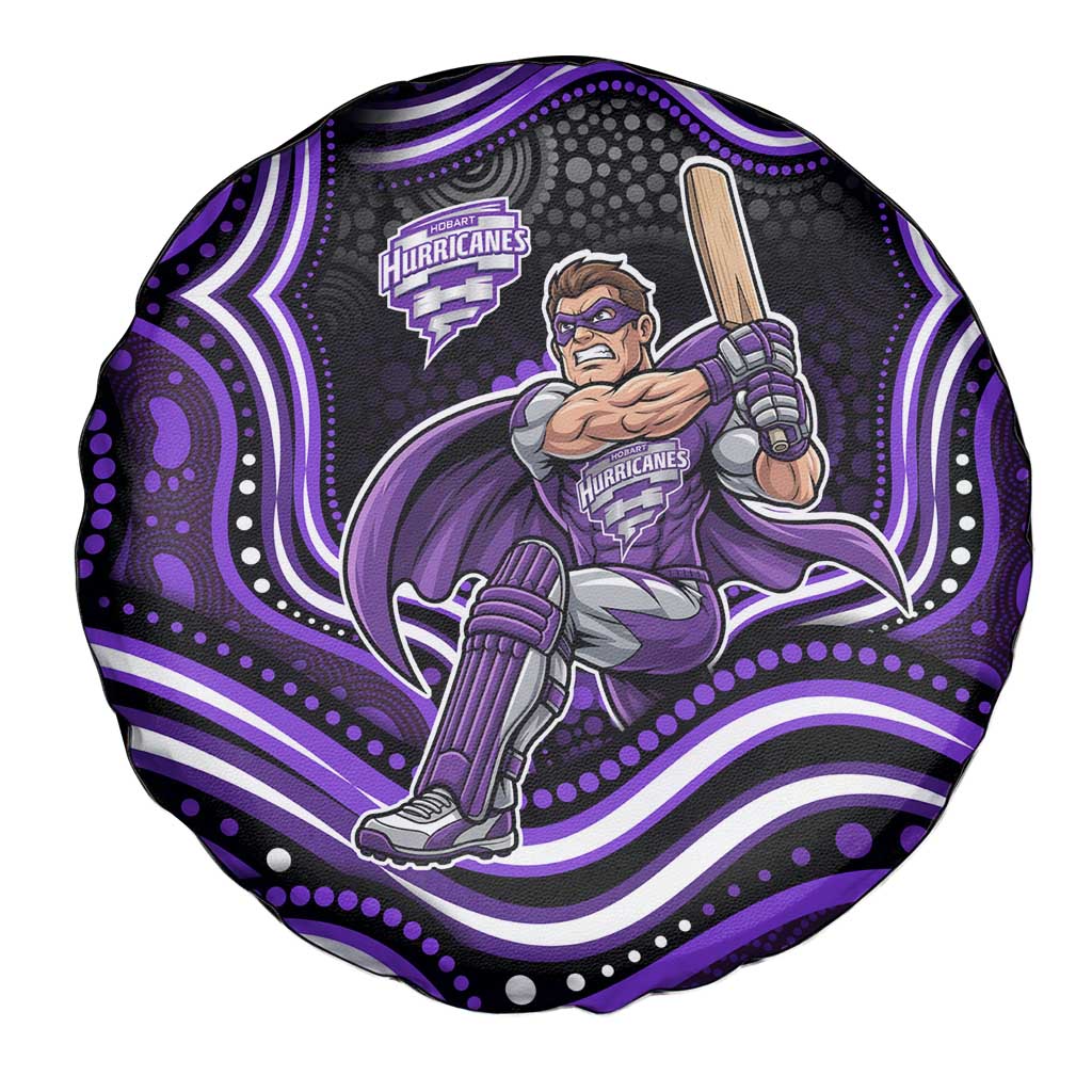 Hobart Hurricanes Cricket Spare Tire Cover Australian Cricket Mascot - Modern Indigenous Style