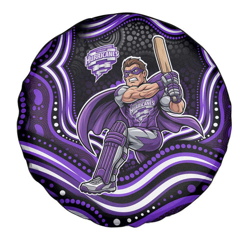 Hobart Hurricanes Cricket Spare Tire Cover Australian Cricket Mascot - Modern Indigenous Style