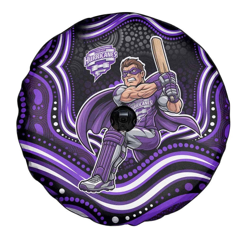 Hobart Hurricanes Cricket Spare Tire Cover Australian Cricket Mascot - Modern Indigenous Style