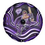 Hobart Hurricanes Cricket Spare Tire Cover Australian Cricket Mascot - Modern Indigenous Style