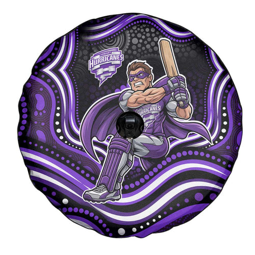 Hobart Hurricanes Cricket Spare Tire Cover Australian Cricket Mascot - Modern Indigenous Style