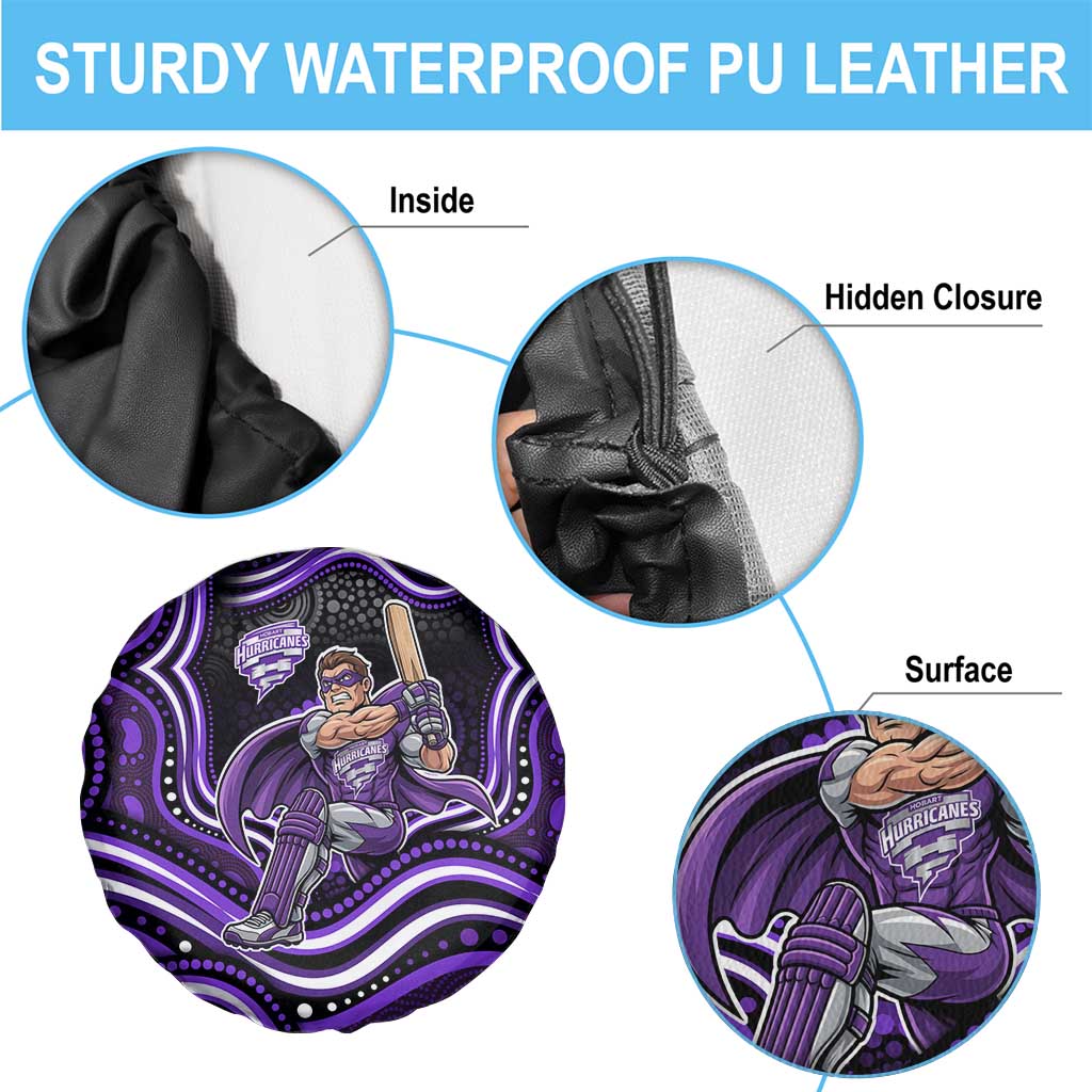 Hobart Hurricanes Cricket Spare Tire Cover Australian Cricket Mascot - Modern Indigenous Style