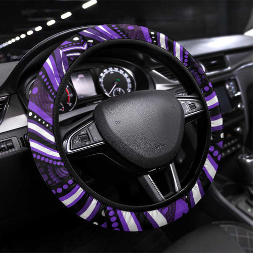 Hobart Hurricanes Cricket Steering Wheel Cover Australian Cricket Mascot - Modern Indigenous Style
