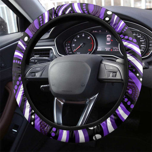Hobart Hurricanes Cricket Steering Wheel Cover Australian Cricket Mascot - Modern Indigenous Style