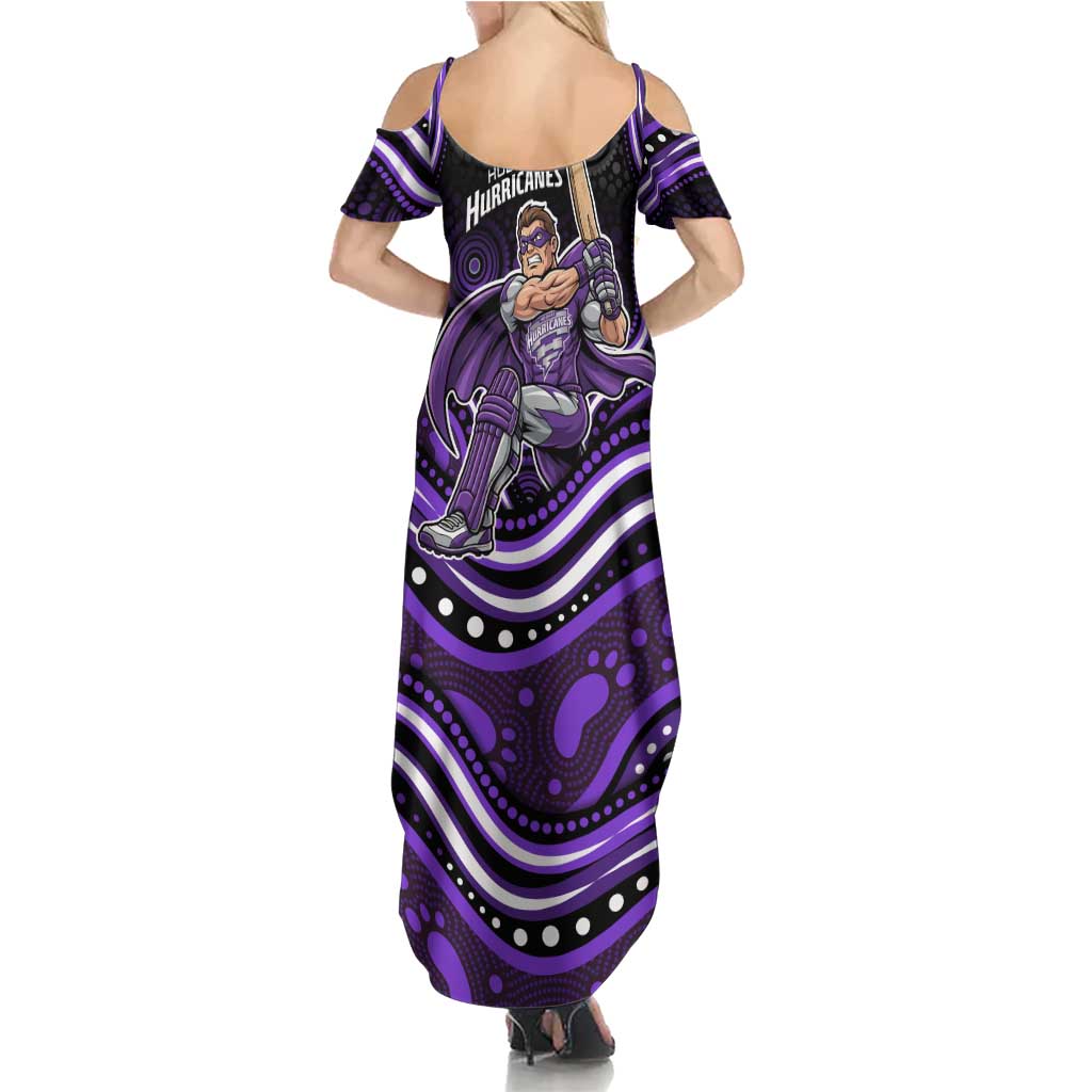 Hobart Hurricanes Cricket Summer Maxi Dress Australian Cricket Mascot - Modern Indigenous Style