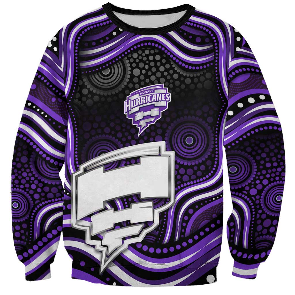Hobart Hurricanes Cricket Sweatshirt Australian Cricket Mascot - Modern Indigenous Style
