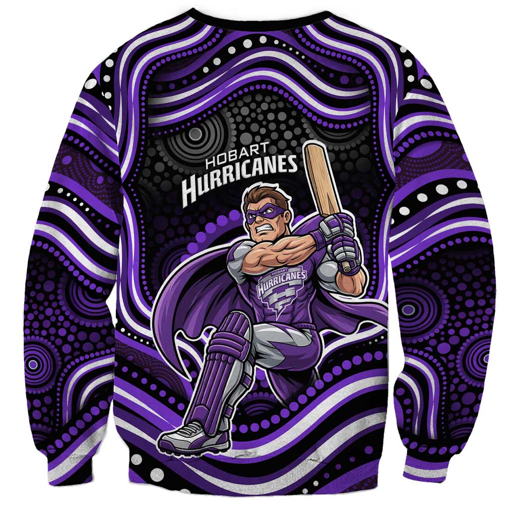 Hobart Hurricanes Cricket Sweatshirt Australian Cricket Mascot - Modern Indigenous Style