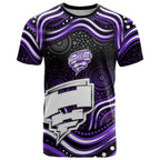 Hobart Hurricanes Cricket T Shirt Australian Cricket Mascot - Modern Indigenous Style
