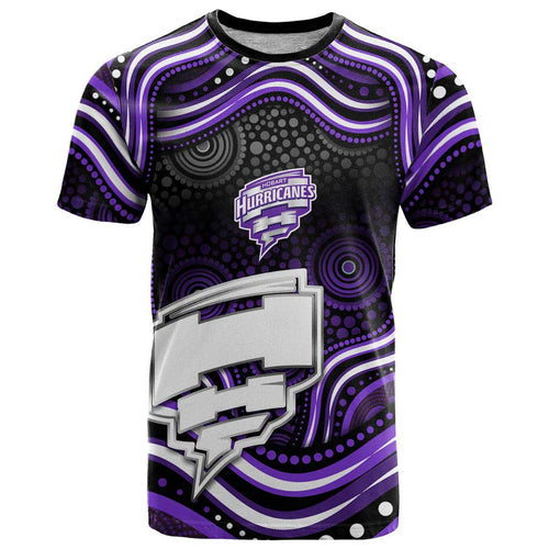 Hobart Hurricanes Cricket T Shirt Australian Cricket Mascot - Modern Indigenous Style