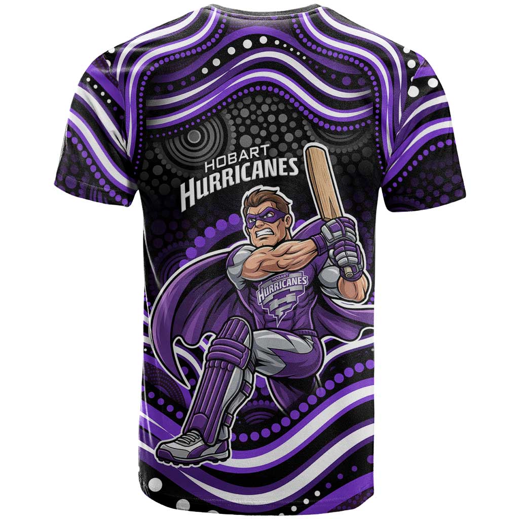 Hobart Hurricanes Cricket T Shirt Australian Cricket Mascot - Modern Indigenous Style