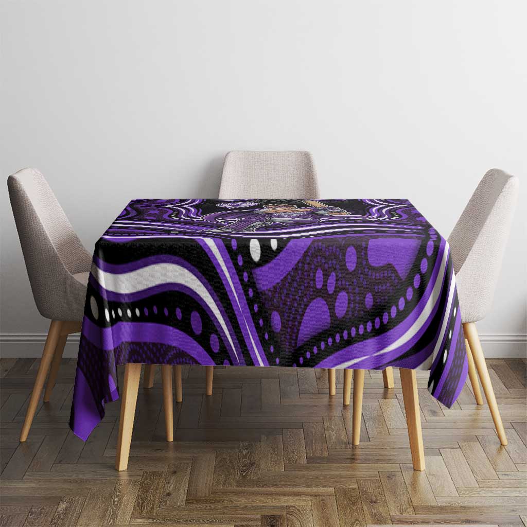 Hobart Hurricanes Cricket Tablecloth Australian Cricket Mascot - Modern Indigenous Style