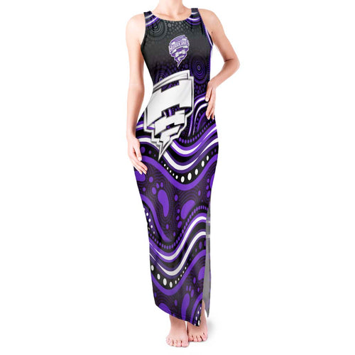 Hobart Hurricanes Cricket Tank Maxi Dress Australian Cricket Mascot - Modern Indigenous Style