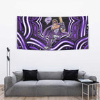 Hobart Hurricanes Cricket Tapestry Australian Cricket Mascot - Modern Indigenous Style