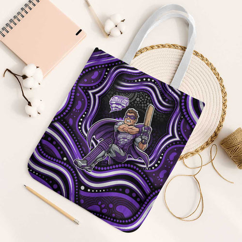Hobart Hurricanes Cricket Tote Bag Australian Cricket Mascot - Modern Indigenous Style