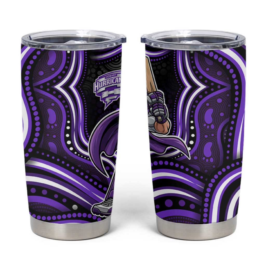 Hobart Hurricanes Cricket Tumbler Cup Australian Cricket Mascot - Modern Indigenous Style