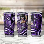 Hobart Hurricanes Cricket Tumbler Cup Australian Cricket Mascot - Modern Indigenous Style