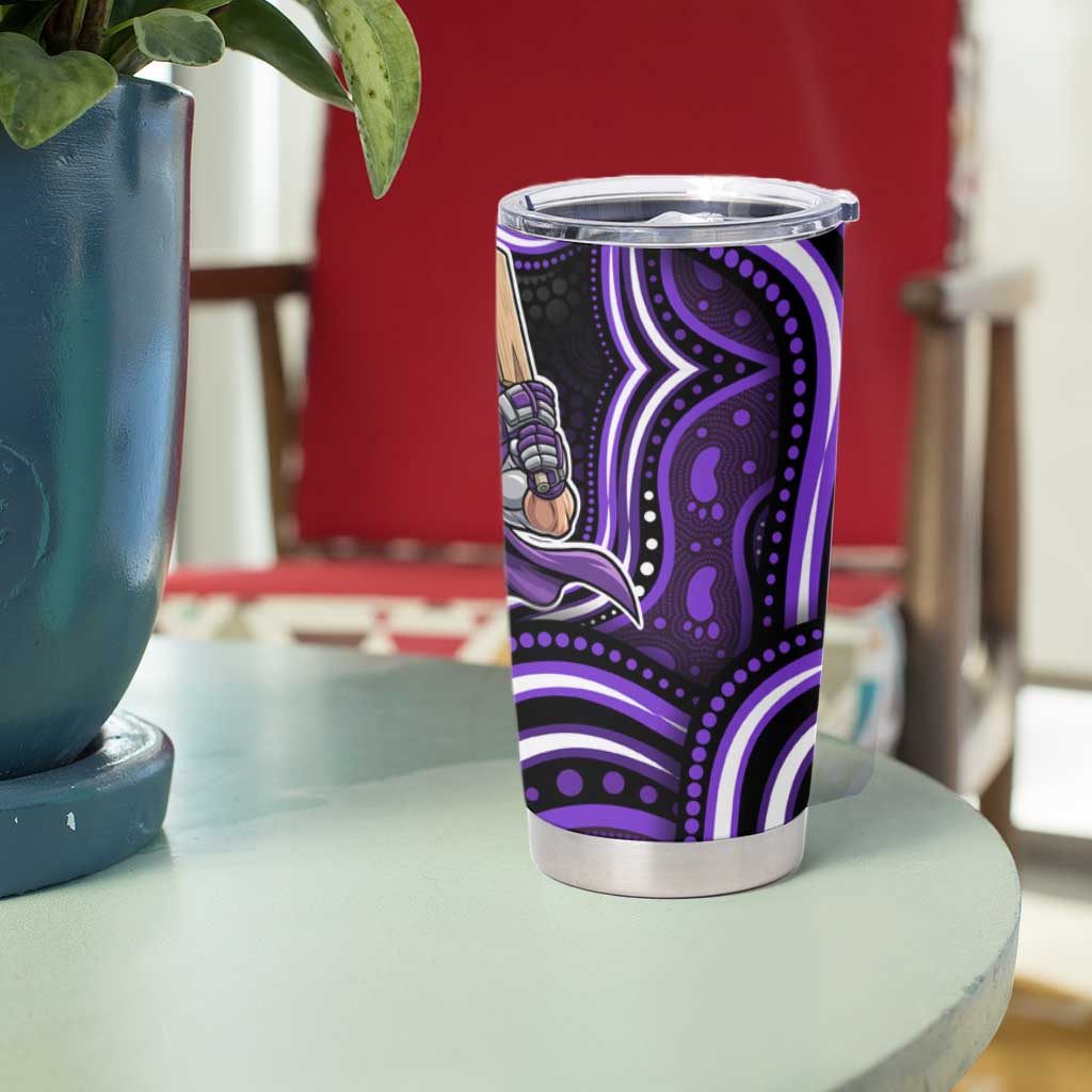 Hobart Hurricanes Cricket Tumbler Cup Australian Cricket Mascot - Modern Indigenous Style