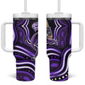Hobart Hurricanes Cricket Tumbler With Handle Australian Cricket Mascot - Modern Indigenous Style