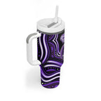 Hobart Hurricanes Cricket Tumbler With Handle Australian Cricket Mascot - Modern Indigenous Style