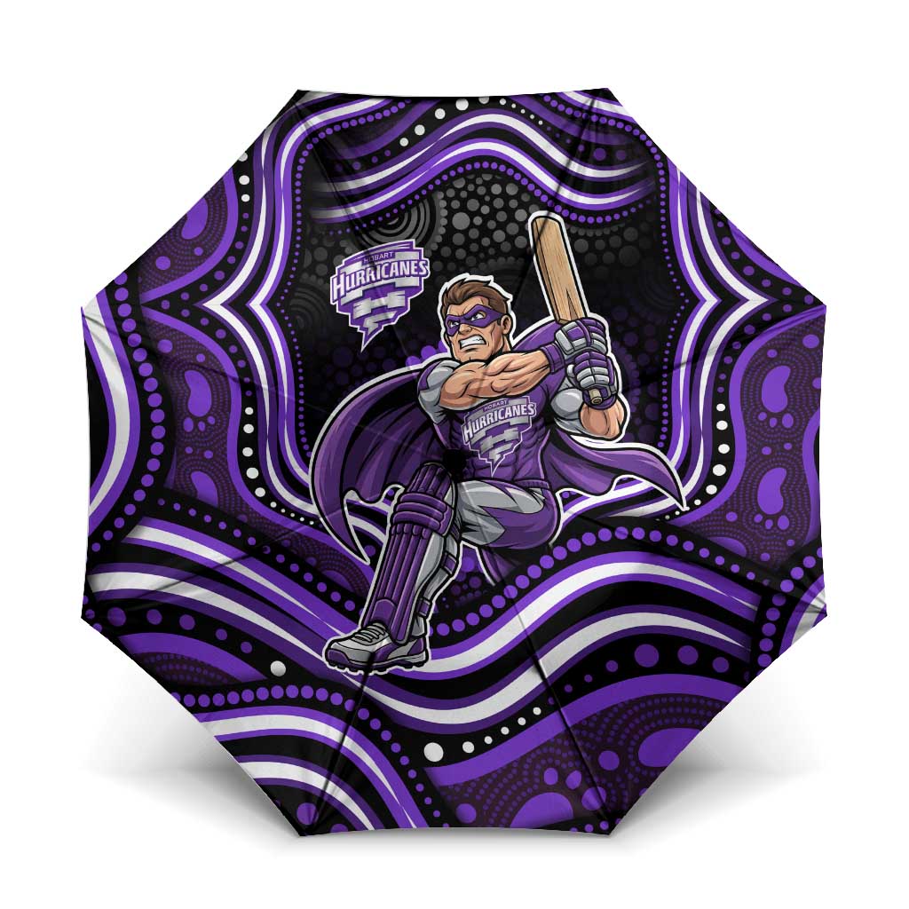 Hobart Hurricanes Cricket Umbrella Australian Cricket Mascot - Modern Indigenous Style