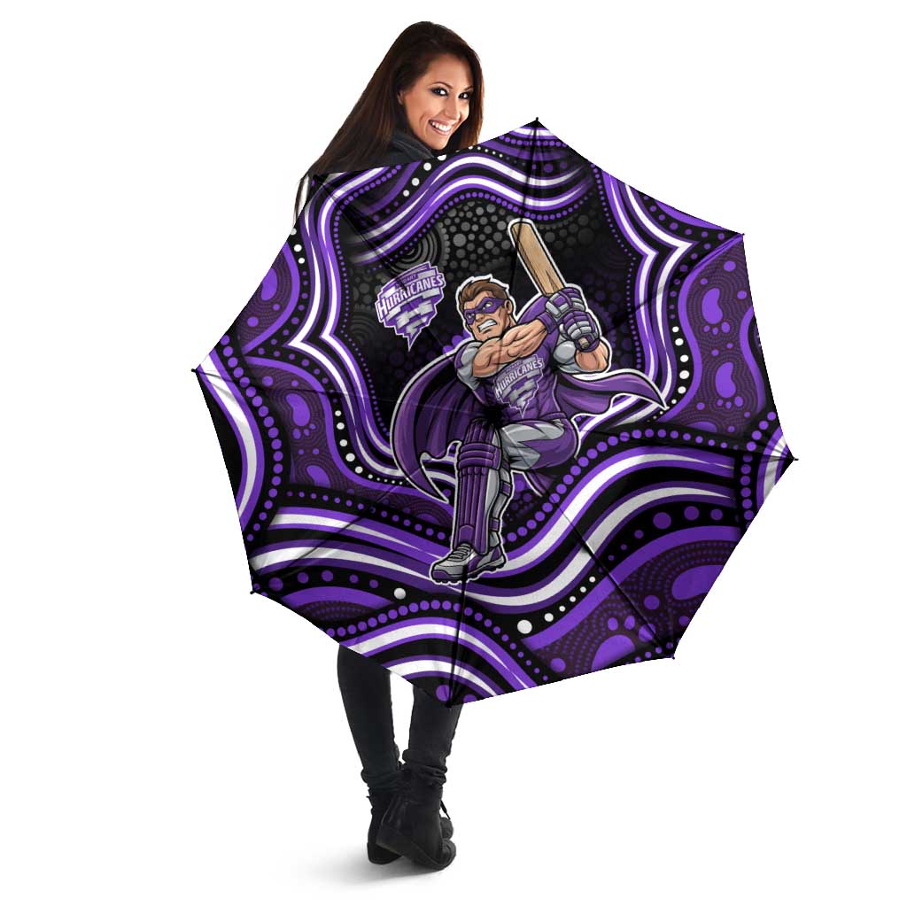 Hobart Hurricanes Cricket Umbrella Australian Cricket Mascot - Modern Indigenous Style