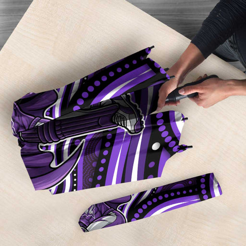 Hobart Hurricanes Cricket Umbrella Australian Cricket Mascot - Modern Indigenous Style