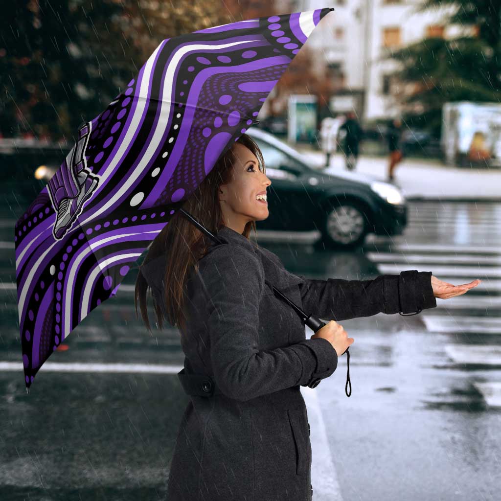 Hobart Hurricanes Cricket Umbrella Australian Cricket Mascot - Modern Indigenous Style