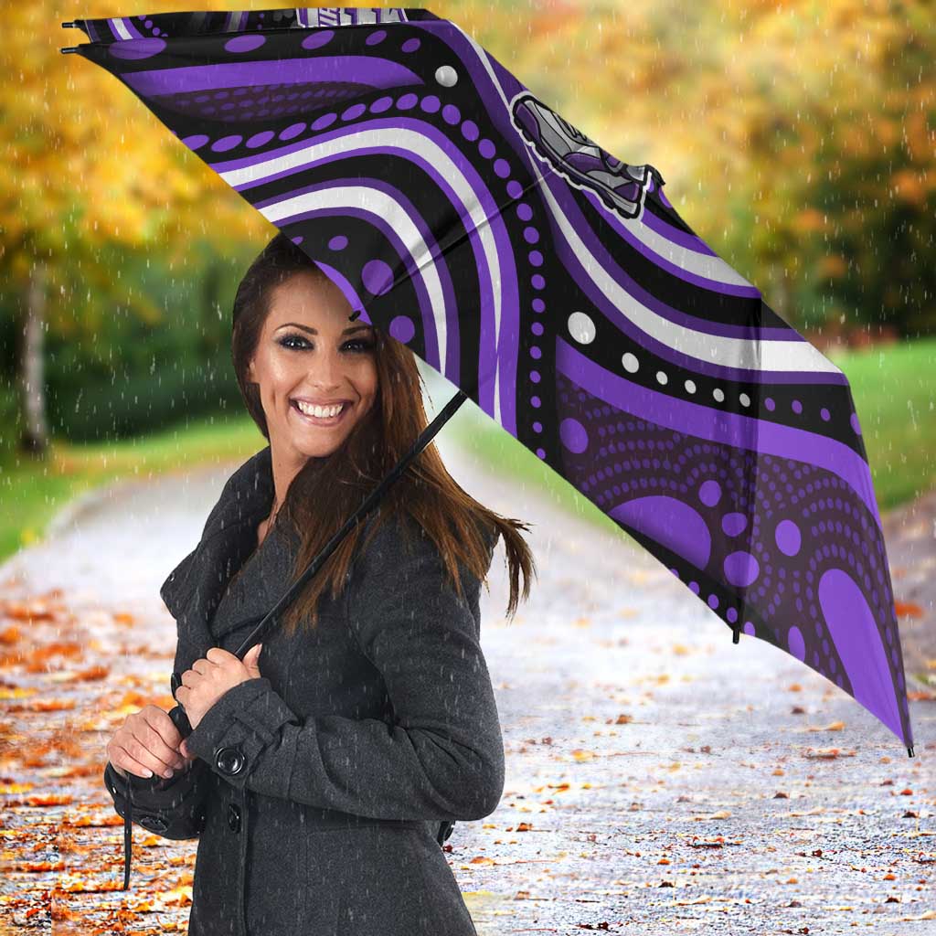 Hobart Hurricanes Cricket Umbrella Australian Cricket Mascot - Modern Indigenous Style