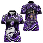 Hobart Hurricanes Cricket Women Polo Shirt Australian Cricket Mascot - Modern Indigenous Style