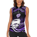 Hobart Hurricanes Cricket Women Sleeveless Polo Shirt Australian Cricket Mascot - Modern Indigenous Style