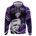 Hobart Hurricanes Cricket Zip Hoodie Australian Cricket Mascot - Modern Indigenous Style