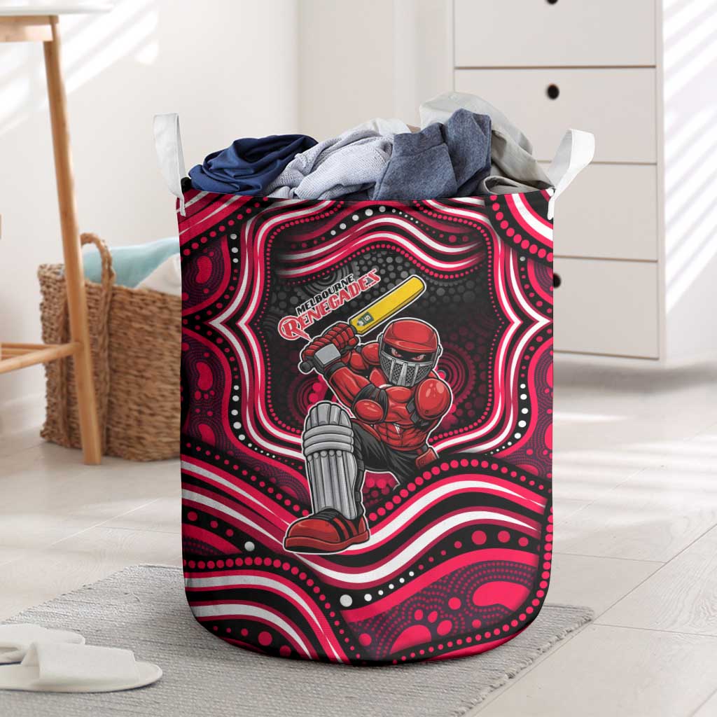 Melbourne Renegades Cricket Laundry Basket Australian Cricket Mascot - Modern Indigenous Style