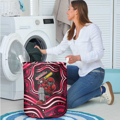 Melbourne Renegades Cricket Laundry Basket Australian Cricket Mascot - Modern Indigenous Style