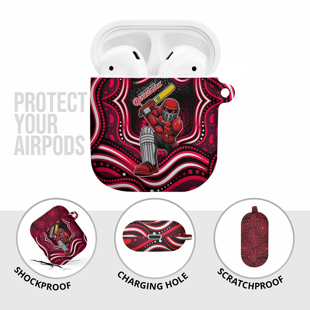 Melbourne Renegades Cricket AirPods Case Australian Cricket Mascot - Modern Indigenous Style